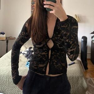 Superdown see through/lace going out top XS